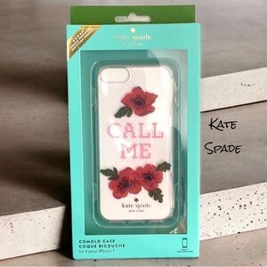 KATE SPADE NIB COMOLD CASE FOR IPHONE 7 NEEDLEPOINT CALL ME